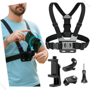 Suporte p/ Peitoral Ajustavel Celular Câmera Gopro Moto Bike