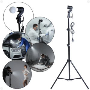 Soquete Simples E27 + Tripé 2,10m c/ Interruptor cabo 1,50m