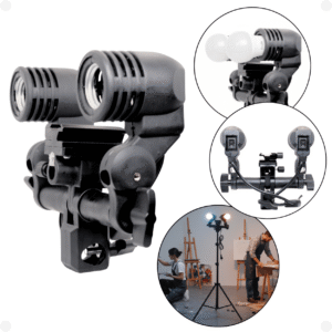 Soquete Duplo E27 p/ Tripé 2,10m c/ Interruptor cabo 1,50m