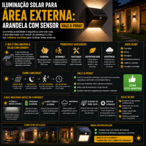 Iluminação Solar para Área Externa: Arandela com Sensor Vale a Pena?